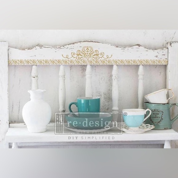 Redesign Decor Transfer ~ GILDED ORNATE FLOURISHES ~ Rare ~ (Retired design) - Picture 4 of 4